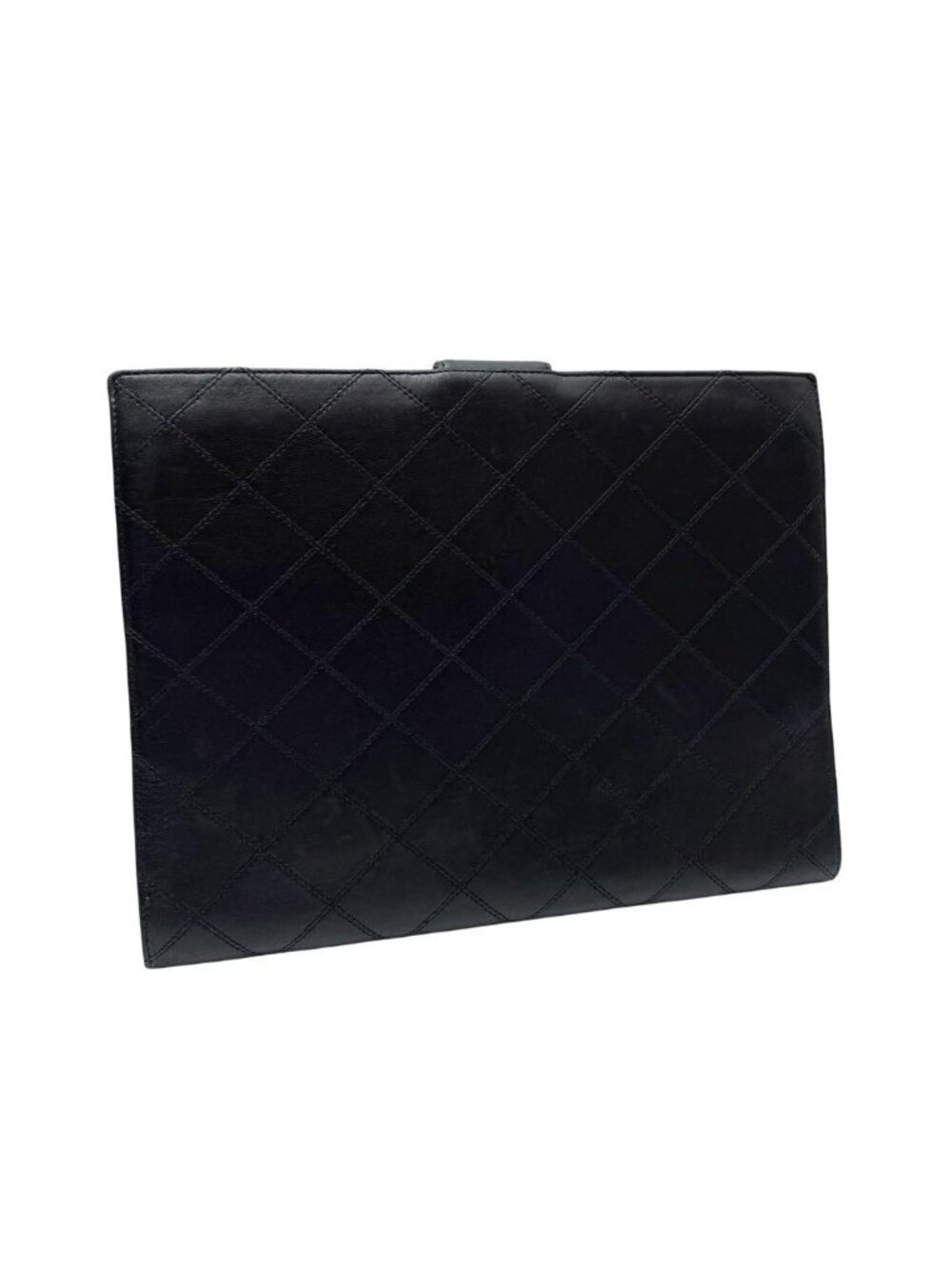 Chanel Bicolor Quilted Lambskin Clutch - Picture 2 of 10
